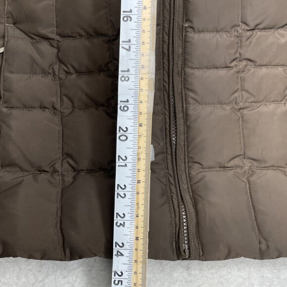 Eddie Bauer Goose Down Brown Puffer Quilted Ski Vest Jacket Women's Large - Picture 6 of 8